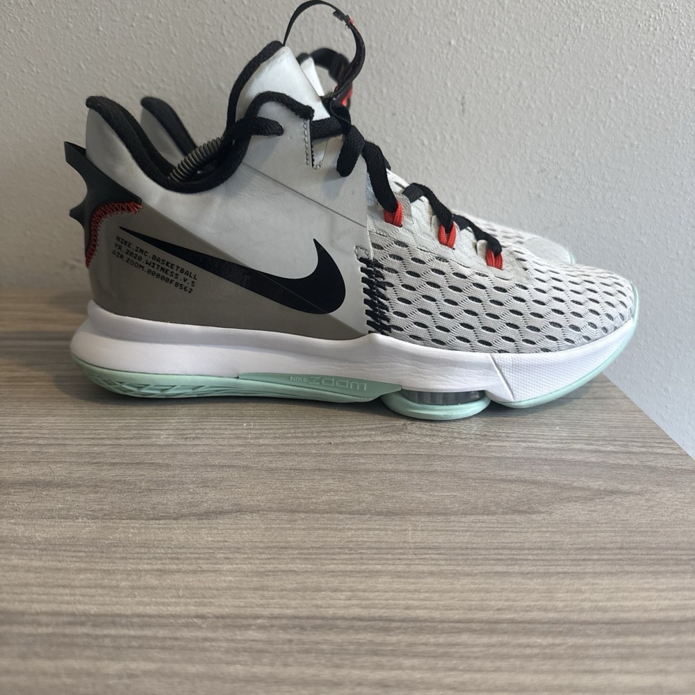 Nike LeBron Witness 5 Pure Platinum Light Dew Size US 10.5 Sneakers Basketball